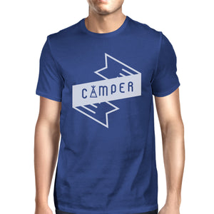 Camper Men's Blue Short Sleeve Tee Cool Summer Outdoor T Shirt - 365INLOVE