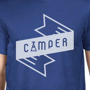 Camper Men's Blue Short Sleeve Tee Cool Summer Outdoor T Shirt - 365INLOVE