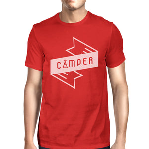 Camper Men's Red Crew Neck T-Shirt Simple Design Gifts For Friends - 365INLOVE