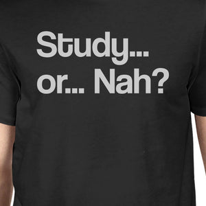 Study Or Nah Mens Black Shirt