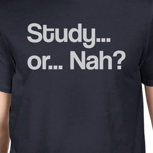 Study Or Nah Mens Navy Shirt