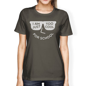 Too Cool For School Womens Dark Gray Shirt