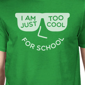 Too Cool For School Mens Green Shirt