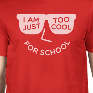 Too Cool For School Mens Red Shirt