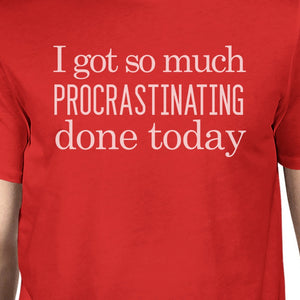 Procrastinating Done Today Mens Red Shirt