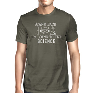 Stand Back Try Science Mens Dark Grey Shirt