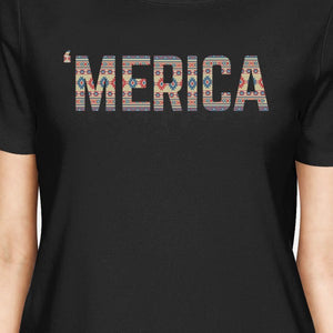 'Merica Unique 4th Of July Design T-Shirt For Women Tribal Pattern - 365INLOVE