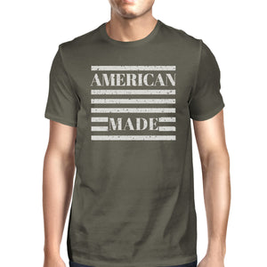 American Made Mens Dark Grey T Shirt Vintage Printing Graphic Shirt - 365INLOVE