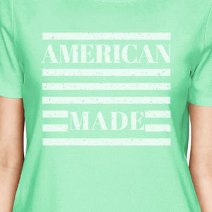 American Made Womens Mint Unique 4th Of July Decorative T-Shirt - 365INLOVE