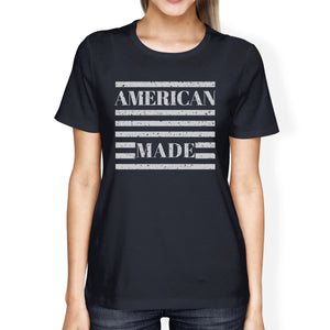 American Made Womens Navy Short Sleeve T-Shirt For Fourth of July - 365INLOVE