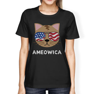 Ameowica Cute Womens Short Sleeve T-Shirt Gift Ideas For Cat Lovers - 365INLOVE