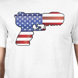 American Flag Pistol Mens Tee Unique Patriotic Gift For 4th Of July - 365INLOVE