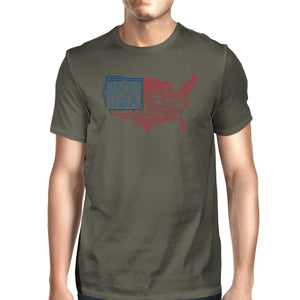 Happy Birthday USA Flag Shirt Mens Dark Grey Graphic T-Shirt Cotton - 365INLOVE