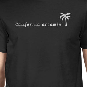 California Dreaming Mens Black T-Shirt Lightweight Summer Shirt - 365INLOVE