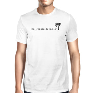 California Dreaming Mens White T-Shirt Lightweight Summer Shirt - 365INLOVE