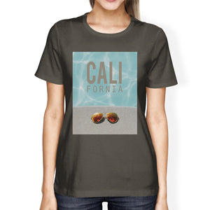 California Pool Sunglasses Cute Womens Summer Cotton Tee Shirt - 365INLOVE