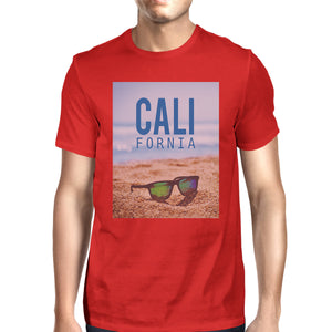 California Beach Sunglasses Real Photo Mens Crewneck Summer T-Shirt - 365INLOVE