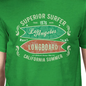 Superior Surfer Los Angeles Longboard Mens Green Shirt