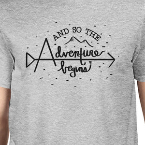 And So The Adventure Begins Mens Grey Shirt