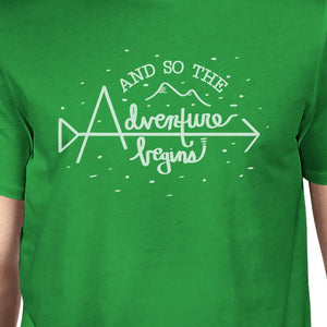 And So The Adventure Begins Mens Green Shirt