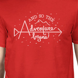 And So The Adventure Begins Mens Red Shirt