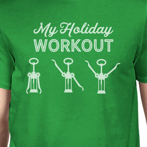 My Holiday Workout Mens Green Shirt