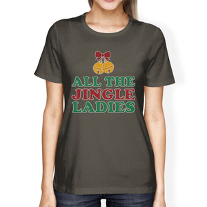 All The Jingle Ladies Womens Dark Grey Shirt