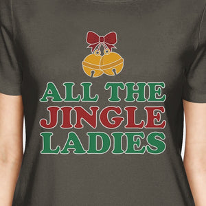 All The Jingle Ladies Womens Dark Grey Shirt