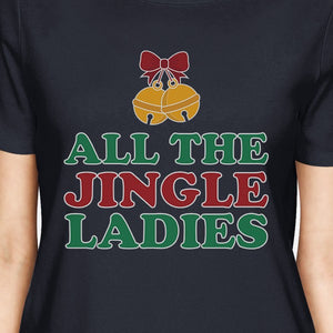 All The Jingle Ladies Womens Navy Shirt