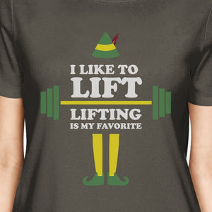 I Like To Lift Lifting Is My Favorite Womens Dark Grey Shirt