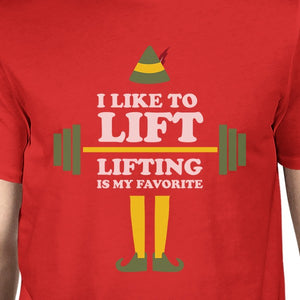 I Like To Lift Lifting Is My Favorite Mens Red Shirt