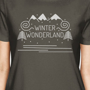 Winter Wonderland Womens Dark Grey Shirt