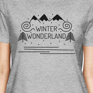 Winter Wonderland Womens Grey Shirt