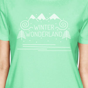 Winter Wonderland Womens Mint Shirt