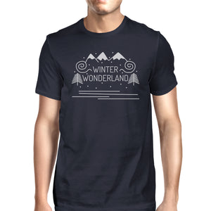 Winter Wonderland Mens Navy Shirt