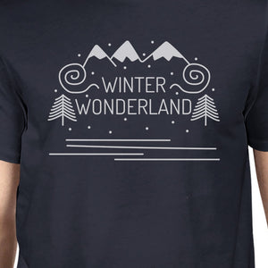 Winter Wonderland Mens Navy Shirt