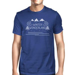 Winter Wonderland Mens Royal Blue Shirt