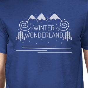 Winter Wonderland Mens Royal Blue Shirt