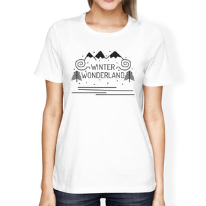 Winter Wonderland Womens White Shirt