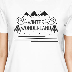 Winter Wonderland Womens White Shirt