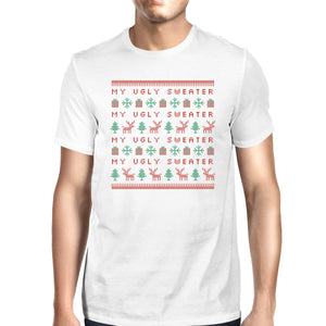 My Ugly Sweater Pattern Mens White Shirt