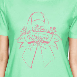 Warrior Breast Cancer Awareness Womens Mint Shirt