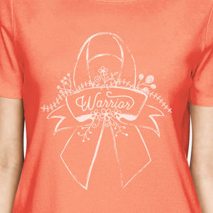 Warrior Breast Cancer Awareness Womens Peach Shirt