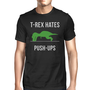 T-Rex Push Ups Mens Funny Workout Shirts Lightweight Cotton T-Shirt