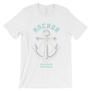 Anchor Hook Mens Unique Graphic Tee Vintage Retro Style T-Shirt