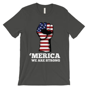 Merica We Strong T-Shirt Mens Veterans 4th July Shirt Army Dad Gift