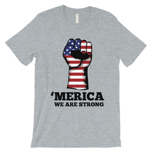 Merica We Strong T-Shirt Mens Veterans 4th July Shirt Army Dad Gift