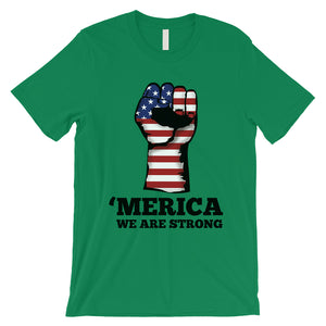 Merica We Strong T-Shirt Mens Veterans 4th July Shirt Army Dad Gift