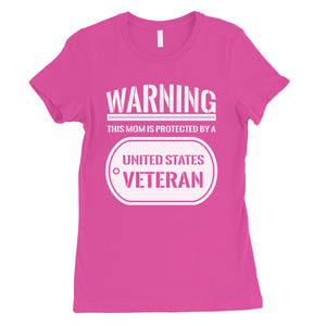 Mom Protected By Veteran Womens T-Shirt Proud Army Mom Gift Shirt