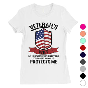 Veterans Wife Shirt Womens 4th of July Outfits Gift For Army Wife